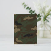 militair camouflagepatroon briefkaart (Staand voorkant)