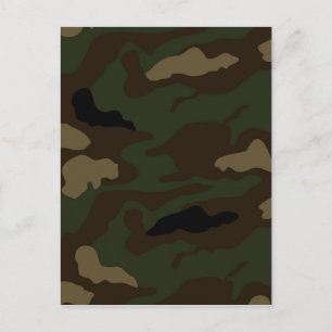 militair camouflagepatroon briefkaart
