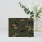 militair camouflagepatroon briefkaart (Staand voorkant)