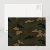 militair camouflagepatroon briefkaart (Voorkant / Achterkant)