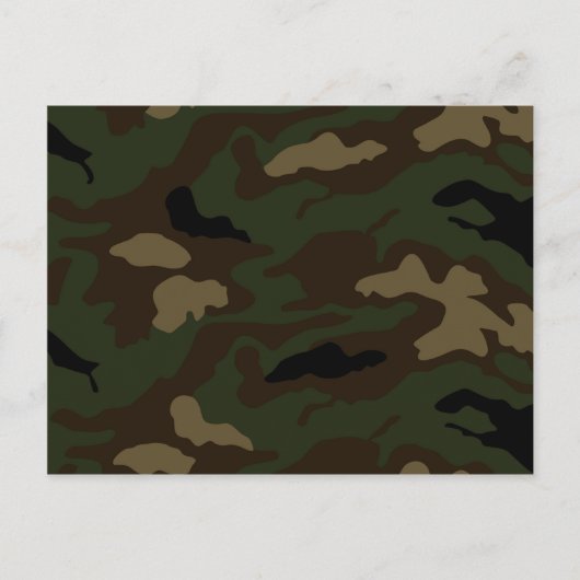 militair camouflagepatroon briefkaart (Voorkant)