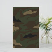 militair camouflagepatroon briefpapier (Staand voorkant)