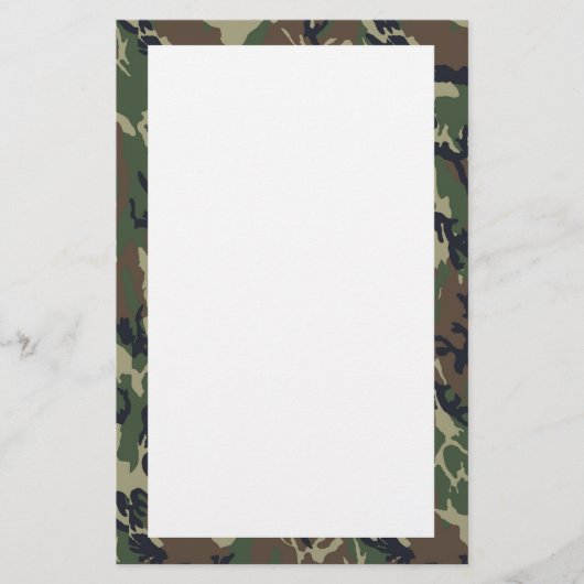 militair camouflagepatroon in het bos briefpapier (Voorkant)
