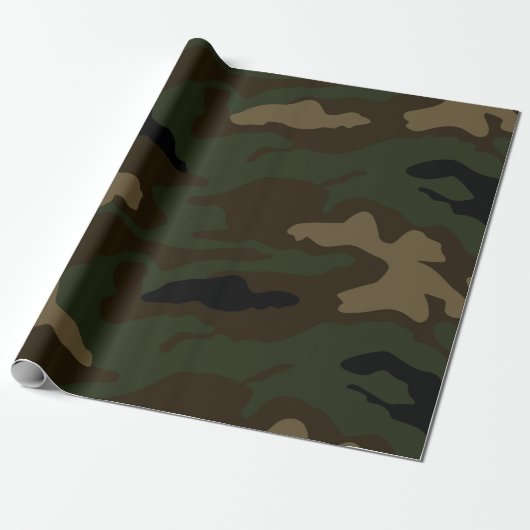 Militair camouflagepatroon Leger Soldaat Uniform K Cadeaupapier (Uitgerold)