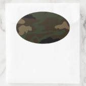 militair camouflagepatroon ovale sticker (Tas)