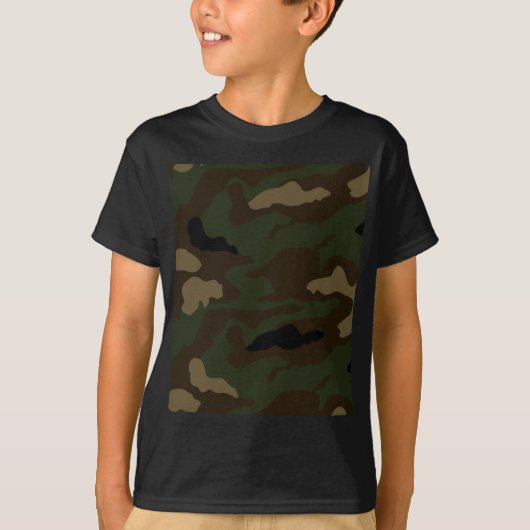 militair camouflagepatroon t-shirt (Voorkant)
