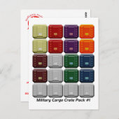 Militair cargokpak #1 briefkaart (Voorkant / Achterkant)