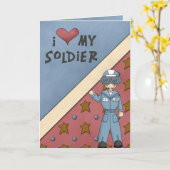 Militair Collectie Luchtmacht Man Soldaat Groet Kaart (Gele Bloem)