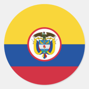 Militair Colombia, Colombiaanse vlag Ronde Sticker