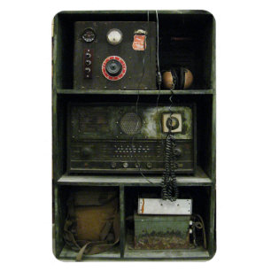 Militair communicatieapparatuur Vintage radioappar Magneet