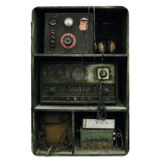 Militair communicatieapparatuur Vintage radioappar Magneet (Verticaal)