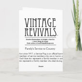 Militair: Dank u voor de Dienst van de Familie Bedankkaart (Achterkant)