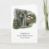 Militair: Dank u voor de Dienst van de Familie Bedankkaart (Voorkant)