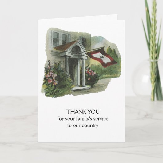 Militair: Dank u voor de Dienst van de Familie Bedankkaart (Voorkant)