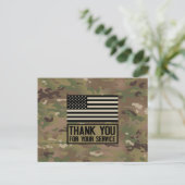 Militair - Dank u voor uw dienst Briefkaart (Staand voorkant)