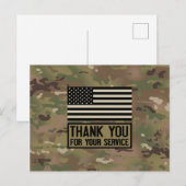 Militair - Dank u voor uw dienst Briefkaart (Voorkant / Achterkant)