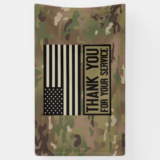 Militair - Dank u voor uw dienst Spandoek (Verticaal)