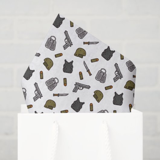 Militair Decoupage Tissuepapier (Cadeauzakje)