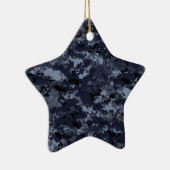 Militair digitaal blauw Camo Star-Ornament Keramisch Ornament (Rechts)