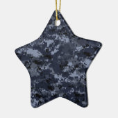 Militair digitaal blauw Camo Star-Ornament Keramisch Ornament (Links)