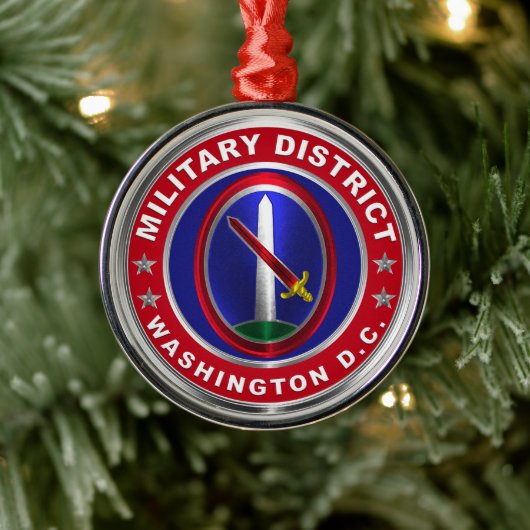 Militair District Washington MDW Kerstmis Metalen Ornament (Boom)