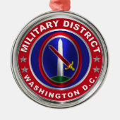 Militair District Washington MDW Kerstmis Metalen Ornament (Voorkant)