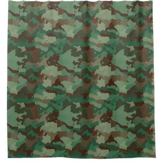 militair douchegordijn met camouflagebed (Voorkant)