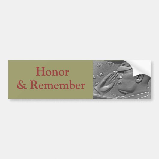 Militair Eer Helden & Veteranen Bumpersticker (Voorkant)