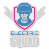 Militair Eskader Soldaat Neon Sticker (Voorkant)