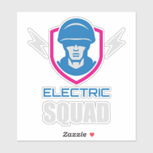 Militair Eskader Soldaat Neon Sticker