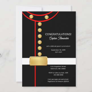 Militair feest uitnodiging voor pensionering of af