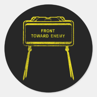 Militair front richting vijand M18A1 Claymore mijn Ronde Sticker