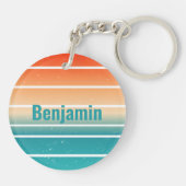 Militair gepersonaliseerd Paarse omhoog Sleutelhanger (Achterkant)