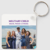 Militair - Gepersonaliseerde Paarse Up Military Ch Sleutelhanger (Achterkant)