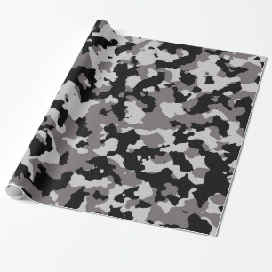 Militair grijs Camouflage Patroon Cadeaupapier