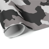 Militair grijs Camouflage Patroon Cadeaupapier (Rol Hoek)