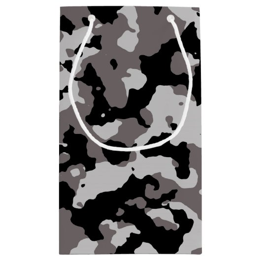 Militair grijs Camouflage Patroon Klein Cadeauzakje (Achterkant)