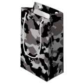 Militair grijs Camouflage Patroon Klein Cadeauzakje (Voorkant Gekanteld)