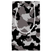 Militair grijs Camouflage Patroon Klein Cadeauzakje (Voorkant)
