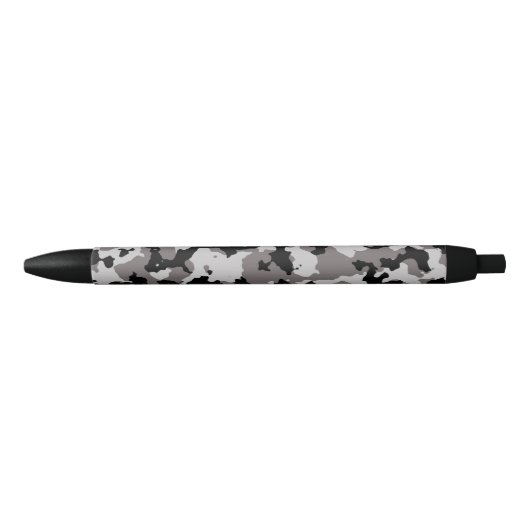 Militair grijs Camouflage Patroon Zwarte Inkt Pen (Voorkant)