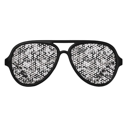 Militair grijs camouflagepatroon aviator zonnebril (Voorkant)