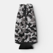 Militair grijs camouflagepatroon flesjeskoeler (Achterkant)