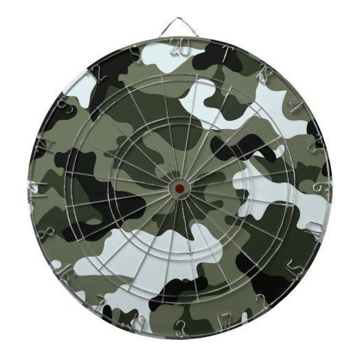 Militair Groen Camo Dartboard. Dartbord (Voorkant)