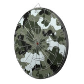 Militair Groen Camo Dartboard. Dartbord (Voorkant Rechts)