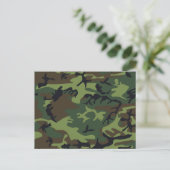 Militair Groen Camouflage Briefkaart (Staand voorkant)