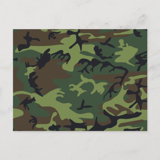 Militair Groen Camouflage Briefkaart (Voorkant)