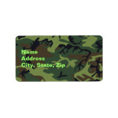 Militair Groen Camouflage Etiket (Voorkant)
