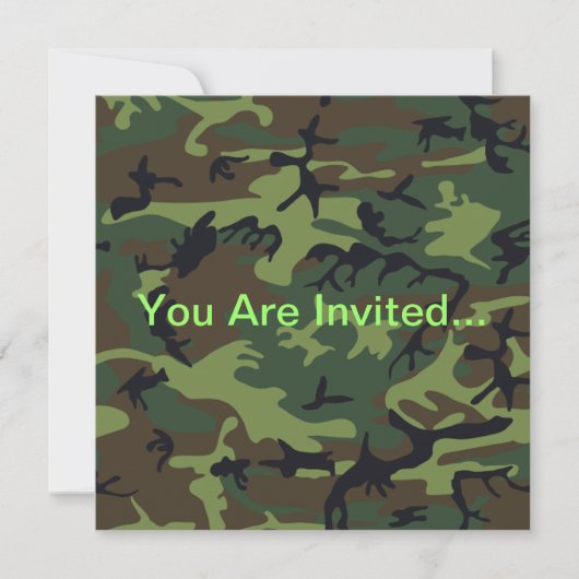 Militair Groen Camouflage Kaart (Voorkant)