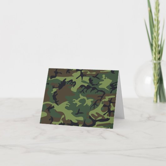 Militair Groen Camouflage Kaart (Voorkant)
