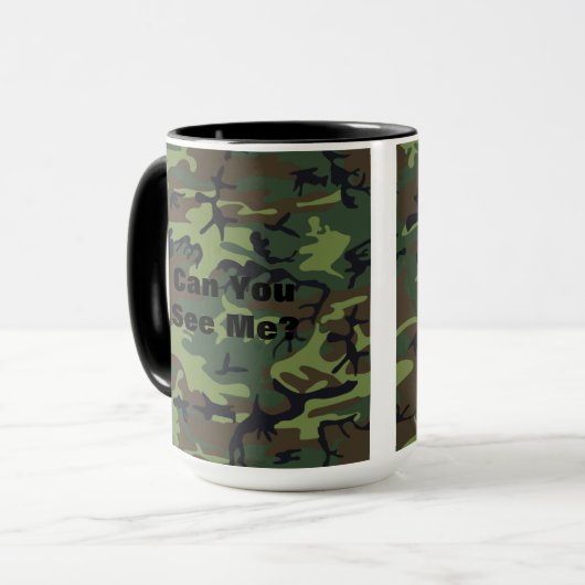 Militair Groen Camouflage Mok (Voorkant links)